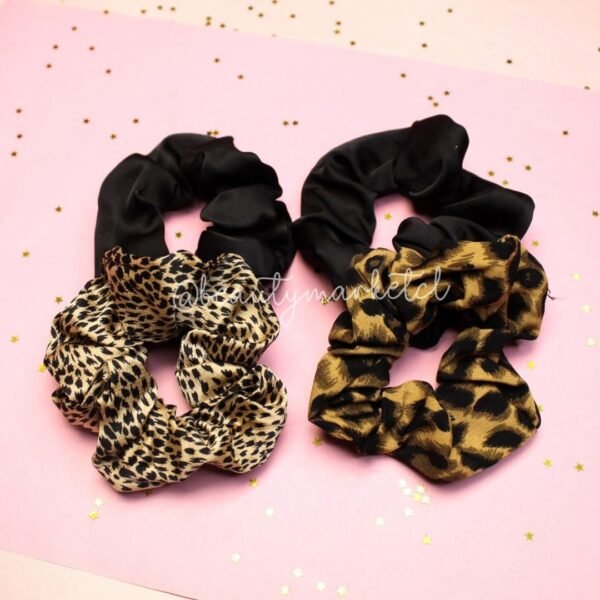 Set de 2 Colets Scrunchies Animal Print - Imagen 2