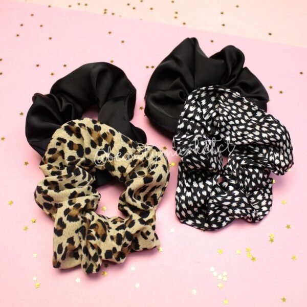 Set de 2 Colets Scrunchies Animal Print - Imagen 3