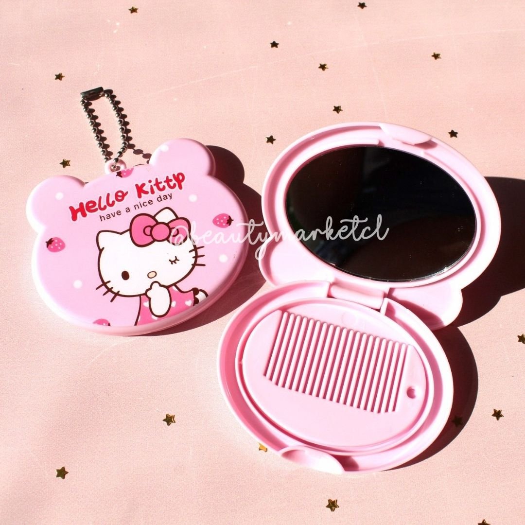 Mini Espejo con Peine Kitty - Imagen 2