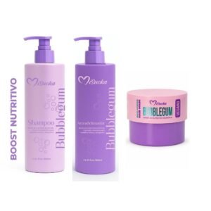 Shampoo + Acondicionador + Mascarilla Capilar Bubblegum Nutritivo
